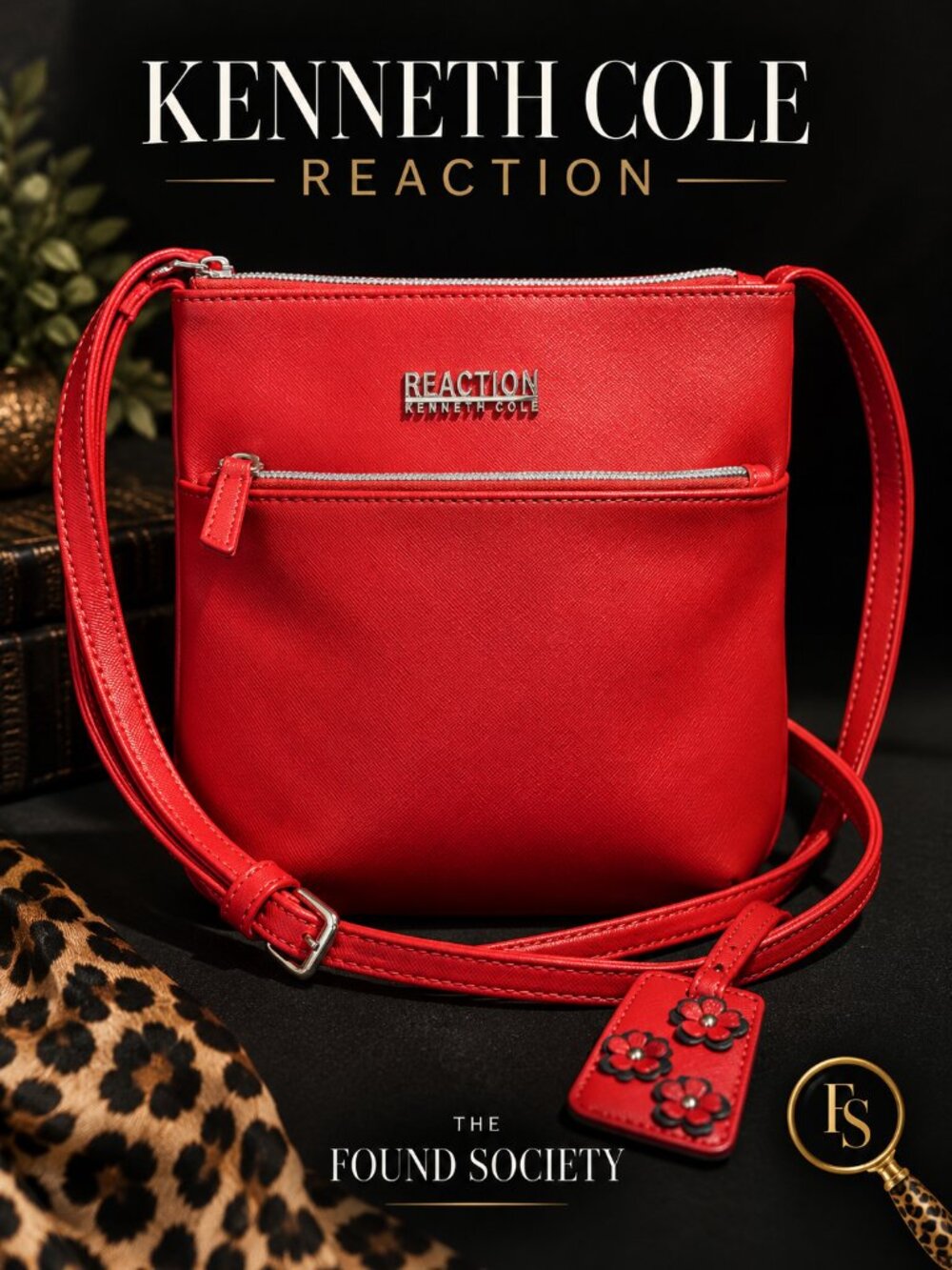 Kenneth Cole Reaction Baked Apple Red Mini Crossbody Bag NWT